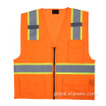 Work Safety Vest high reflective work customized safety mesh vest Supplier